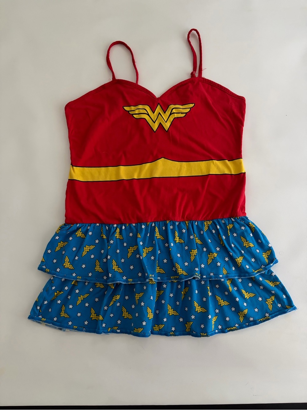 Women’s Red and Blue Wonder Woman Hero Costume Dress